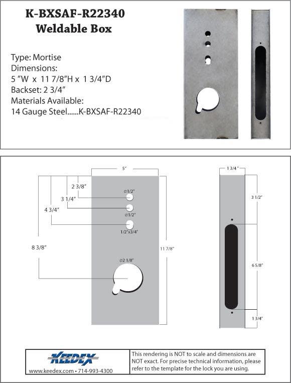 Keedex K-BXSAF-R223 Gate Box Saflok