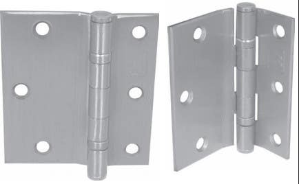 PBB BB8345 Standard Weight 5-Knuckle Full Surface Template Ball Bearing 4.5" Steel Hinge
