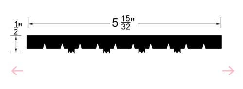 Reese 1013B Hospitality Line, Hospitality Thresholds 5-15/32" x 1/2" Brass Material