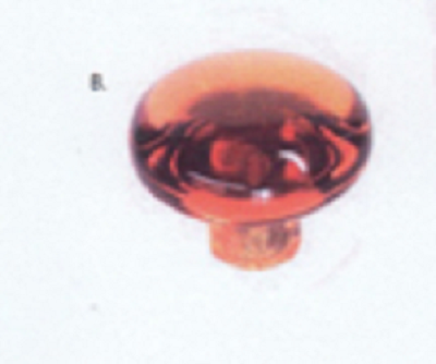 Cal Crystal Series 1 Jewel Color Mushroom Knob Clear Matte Finish