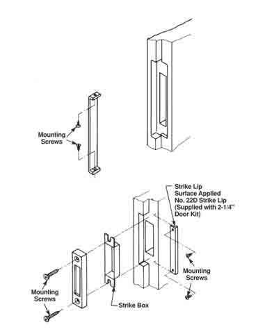 ACCENTRA (formerly Yale) RK245 Latchbolt & Deadbolt, 1-3/4" & 2" Door Rabbeted Kit