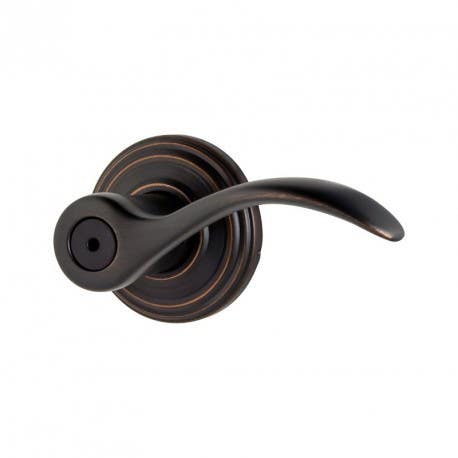 Kwikset 282-247 Privacy Pembroke Lever w/  Venetian Bronze Finish