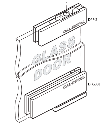 Cal-Royal DFG888 Concealed Glass Floor Door Closer
