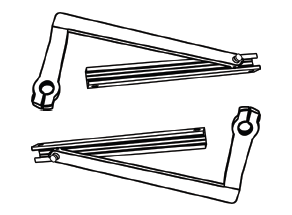 Cal-Royal 86 Angle Pull Arm, 0" to 4" Reveal, For 8600 Series