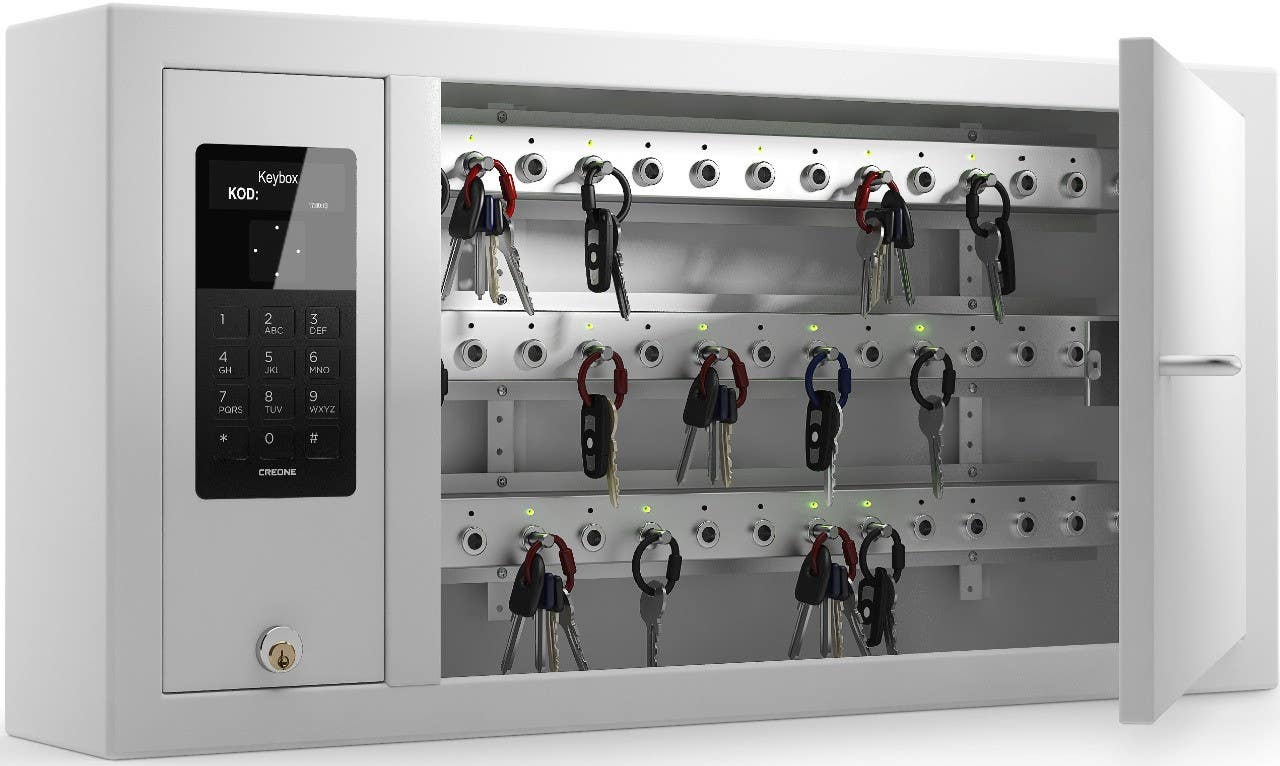 Key-Box 9400 SC Series Expandable Key Cabinets, Locking Intelligent Key Fobs, Key Capacity 14-42