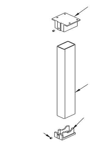 ACCENTRA (formerly Yale) M200 Removable Steel Mullion For 6000, 1500 & 1800 Series Exit Device, Grey Paint