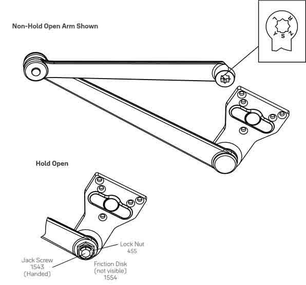 ACCENTRA (formerly Yale) PR400 Parallel Rigid Arm Assembly For Series 3301, 3501 Closer