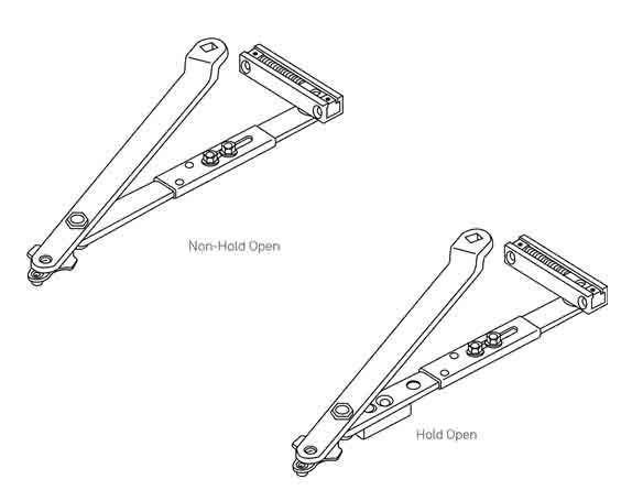 ACCENTRA (formerly Yale) J6000 Top Jamb Uni Stop Arm Assembly For Door Closer