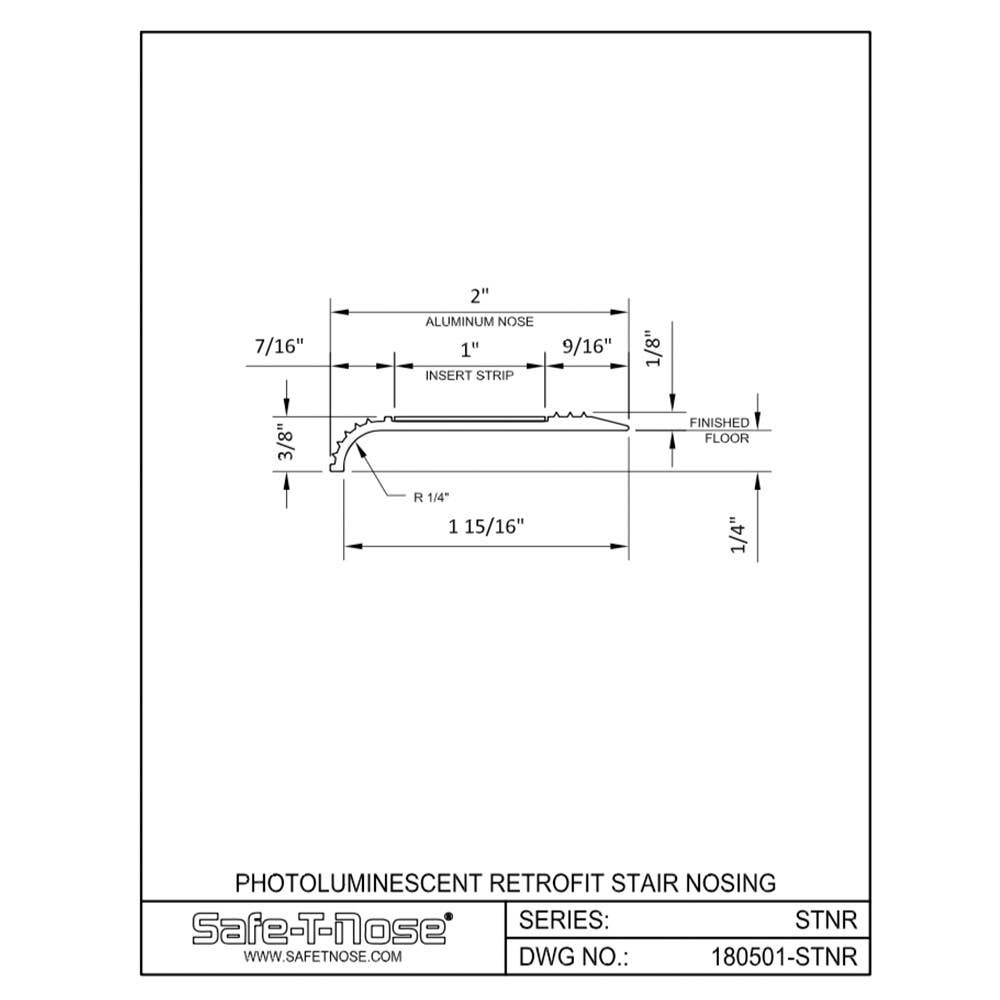 Safe-T-Nose STNR Surface Mount 2" Nosing