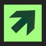 Safe-T-Nose DAD Egress Signs Directional Arrow - Diagonal - 5" x 5"