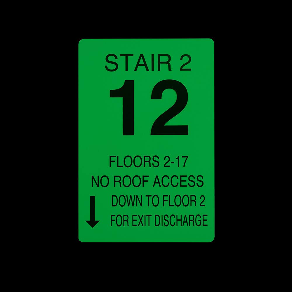 Safe-T-Nose ISID Egress Signs Stair Floor ID - 12" x 18"