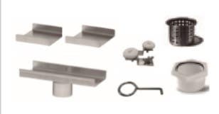 QM Drain 33.601.A Adjustable 2" Outlet Delmar Series Accessories Kit, Size - 8"