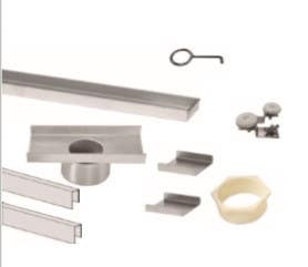 QM Drain 33.601.B Adjustable 3" Outlet High Flow Delmar Series  Accessories Kit, Size - 8"