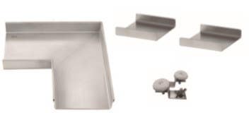 QM Drain 33.601.C Corner Connector Delmar Series Kit, Size - 6.4" X 6.4"