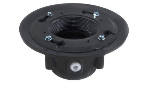 QM Drain 83.FLG.3.PVC High Flow 3"/4" Drain Base with Clamping Ring