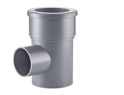 QM Drain 83.FLG.SO.2 ABS Side Outlet Drain Flange 2" Throat,2" Outlet No Hub