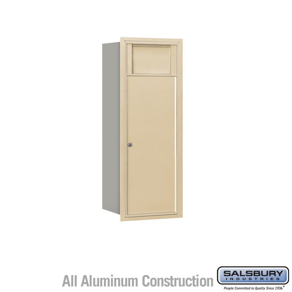Salsbury 3710S Recessed Mounted 4C Horizontal Receptacle Bin - 10 Door High Unit (37 1/2") - Single Column - 1 Receptacle Bin