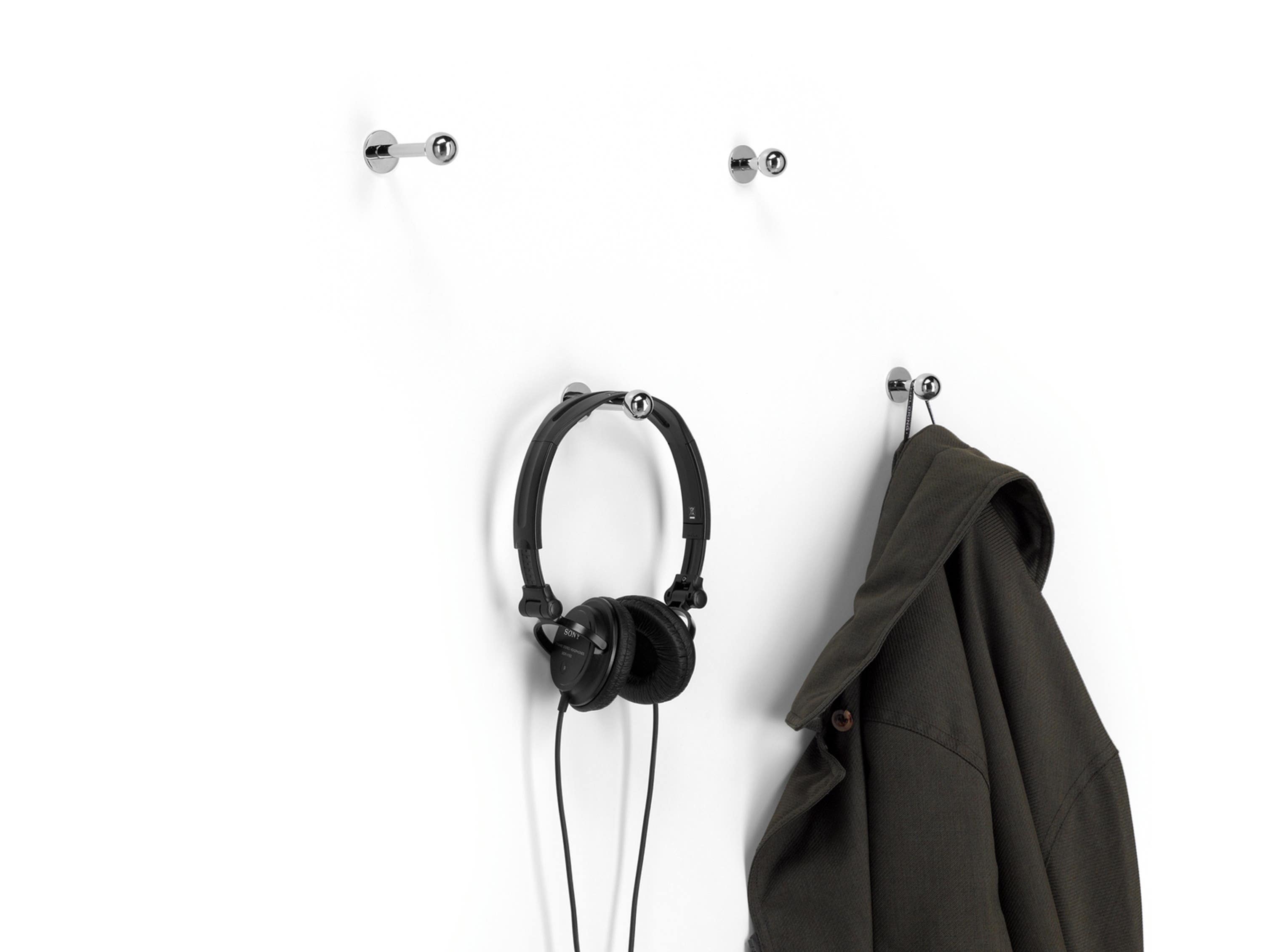 Magnuson MIRAC-HK2 Single Coat Hook, Finish-Chromed Brass, Depth-2 3/8"