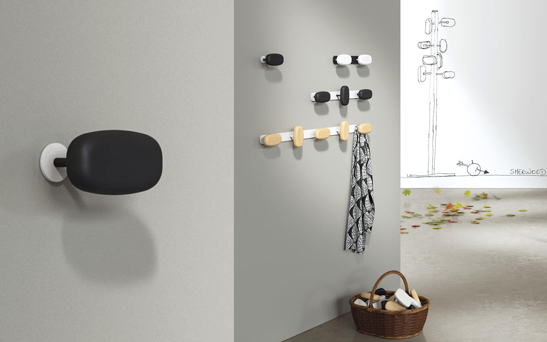 Magnuson SW-M1 Sherwood Painted Metal Hook W/ One Wood Hook Positioned Horizontally