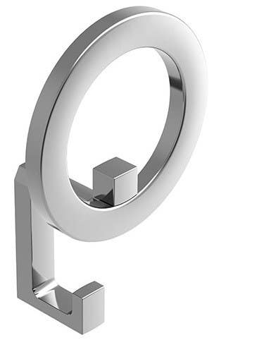 Magnuson K-2123 Front Mount Anodized Aluminum Coat Hook, Finish-Sliver Grey, Width-2 7/8"