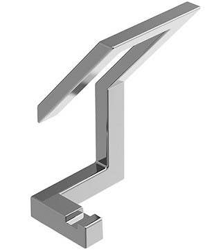 Magnuson K-2130 Front Mount Anodized Aluminum Coat Hook, Finish-Sliver Grey, Width-2"