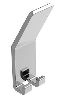 Magnuson K-2187A Anodized Aluminum Coat Hook, Finish-Titanium, Width-1 1/4"