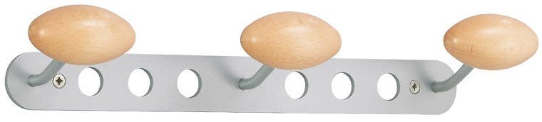 Magnuson MEW-3 Aloes Mew Hook Strip W/ Three Coat Hooks