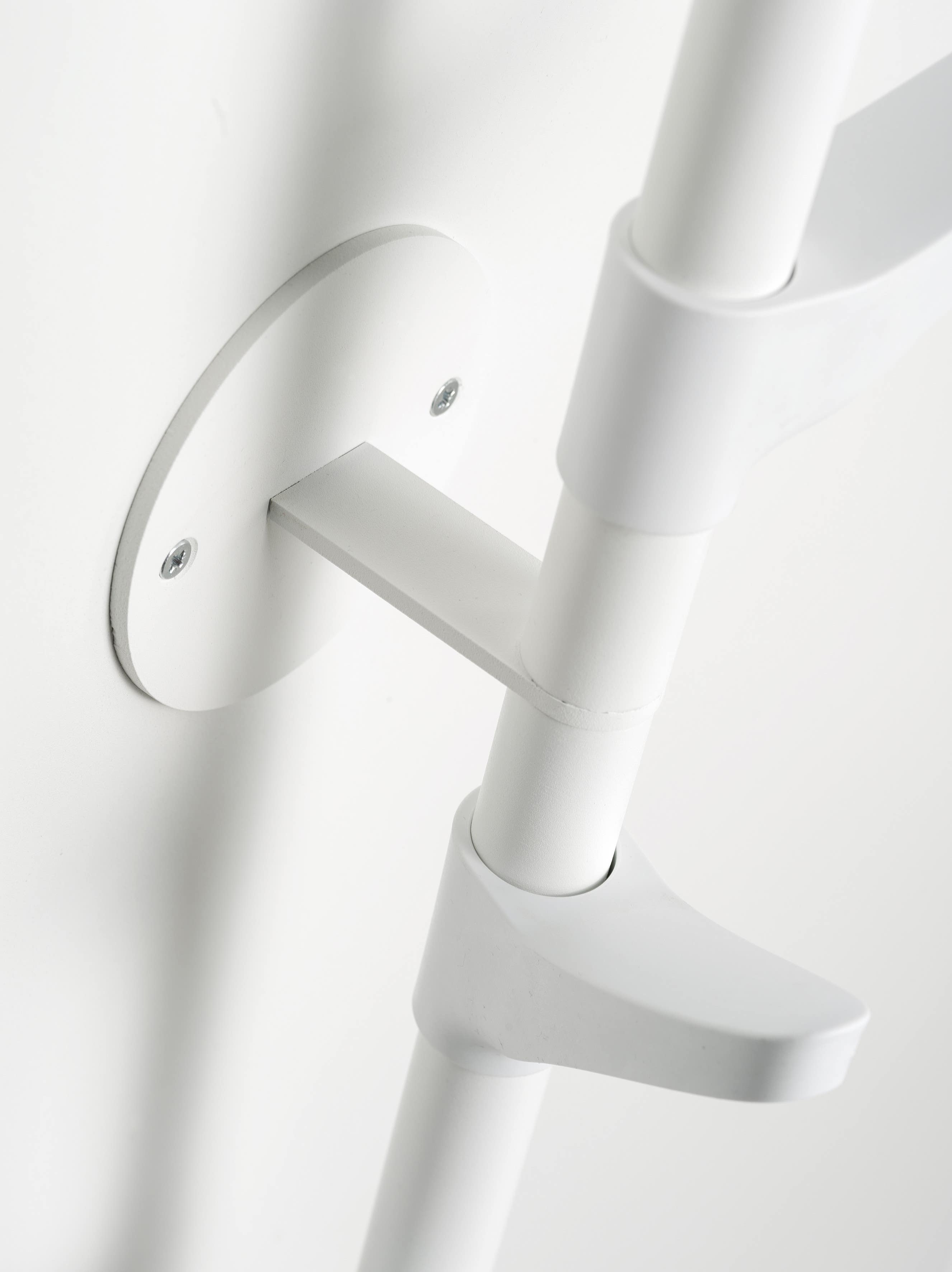 Magnuson SLIDE W2 Wall Mounted Coat Tree W/ 5 White Plastic Hook