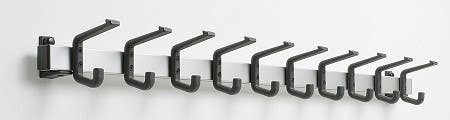 Magnuson T-HJH Tertio Hook Rail,Finish-Anodized Aluminum Strip, Dark Grey Support