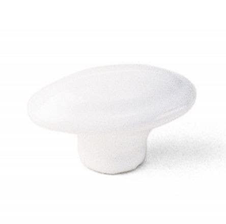 Laurey 03501 1-3/8" Oval White Porcelain Cabinet Knob