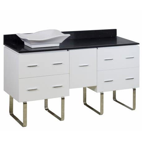 American Imaginations AI-142 Plywood-Veneer Vanity Set In White