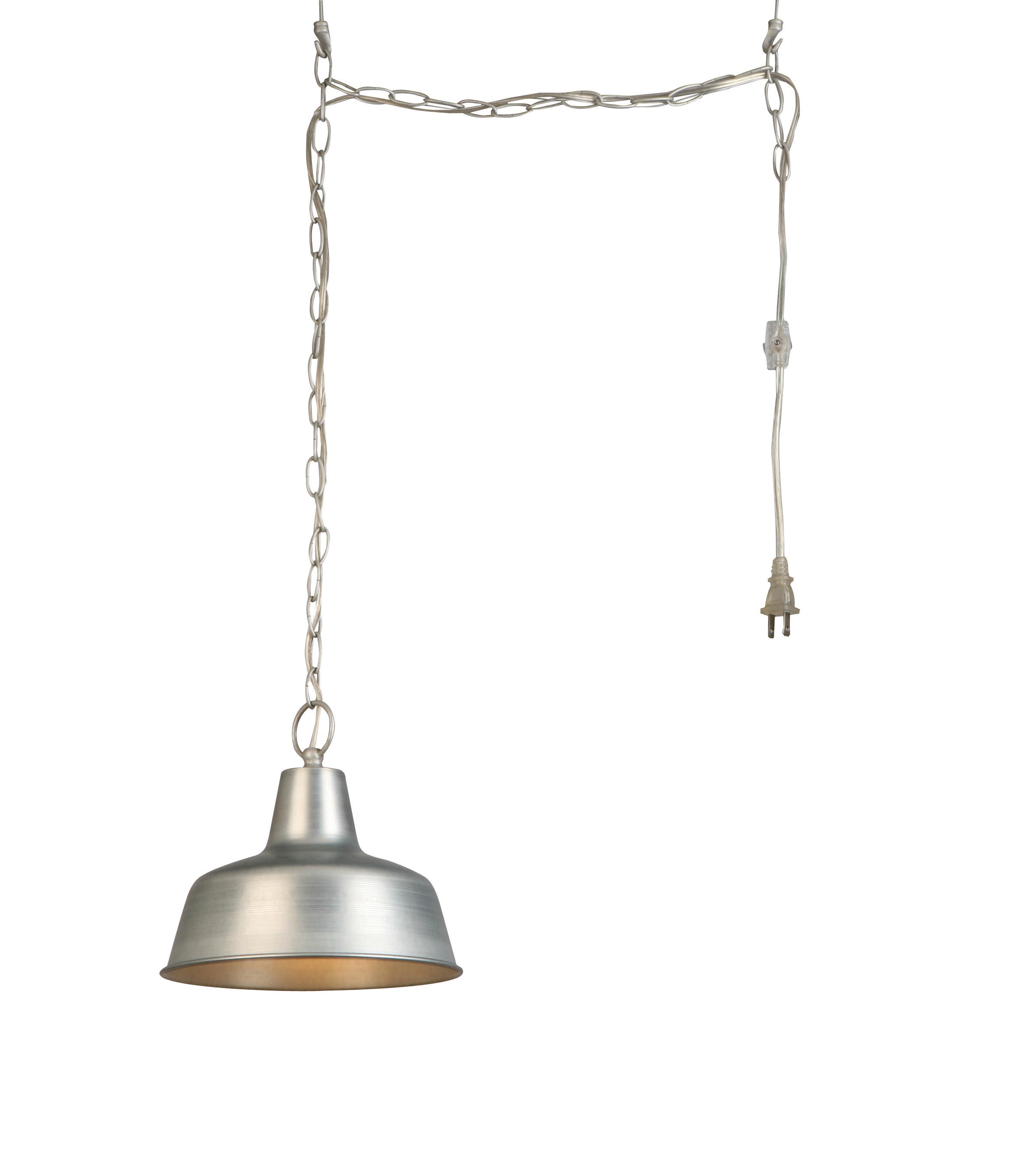 Design House 579409 Mason 1-Light Swag Pendant Light, Galvanized Steel Finish