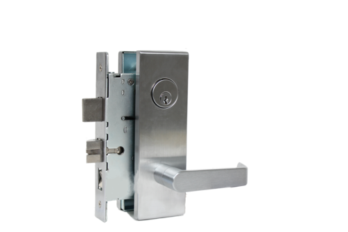 Pamex MS Series Escutcheon Plate Mortise Lock, Satin Chrome