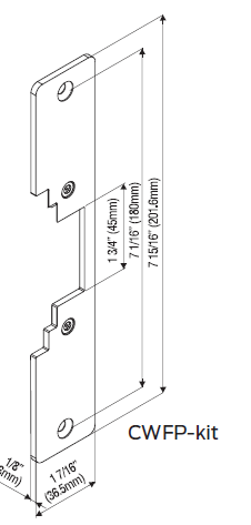 Locknetics CWFP-KIT Face Plate Radius Corner, Wood Applications