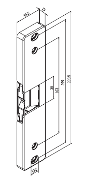 Locknetics RS Electric Rim Strike W/ Spacers