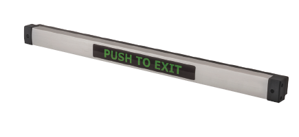 Locknetics TB Touch Bar Door, Finish-Aluminum