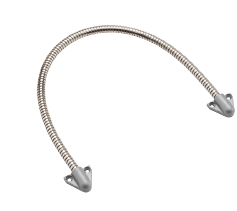 Locknetics DC-PL Light Duty Door Cord W/ Silver Plastic End Caps, Stainless Steel Cable