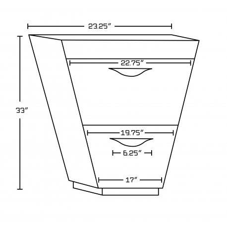 American Imaginations AI-12 Vee Series Plywood-Melamine Vanity Set In Wenge