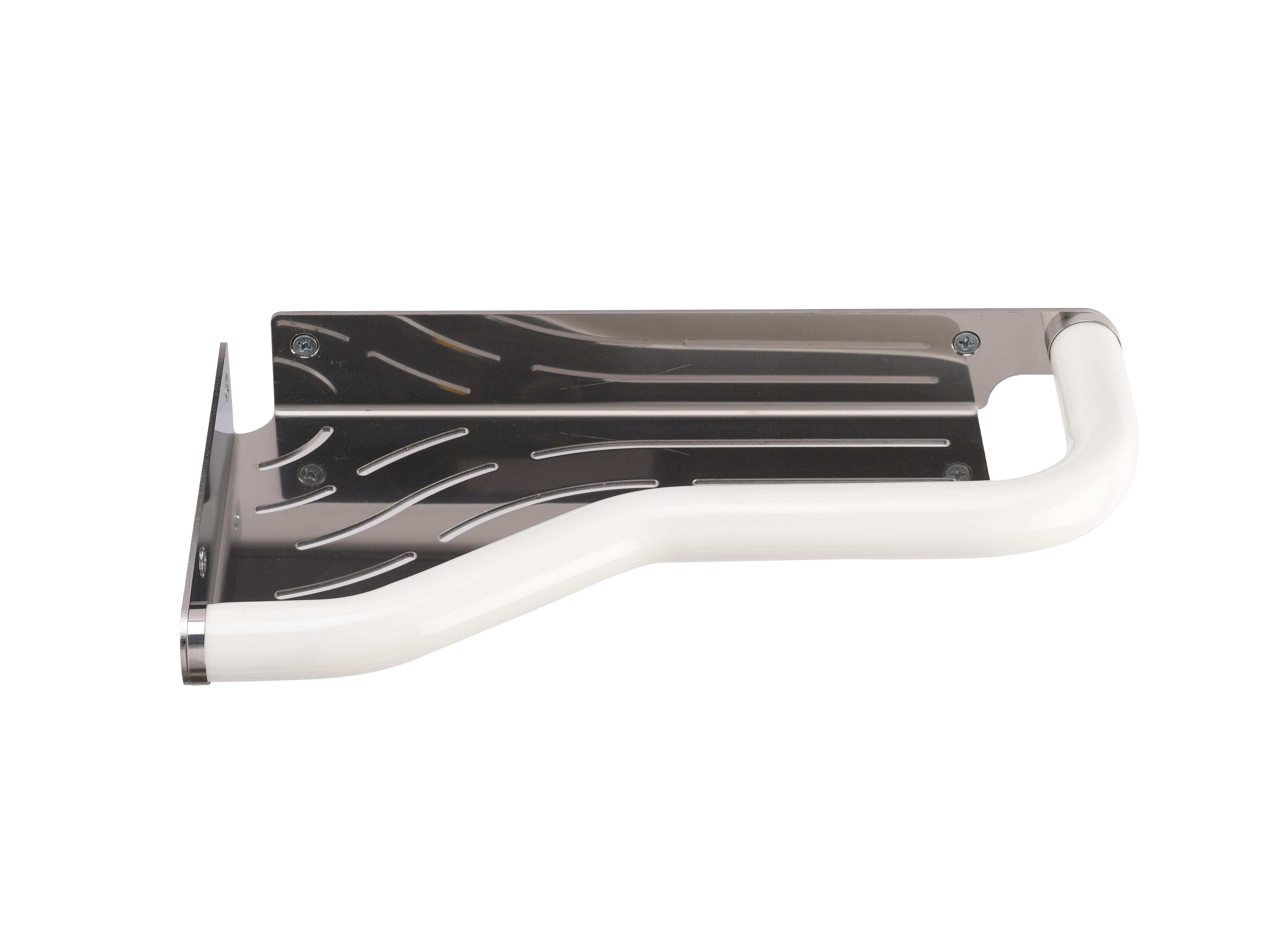 Ponte Giulio G02AO Assist Grab Bar with Stainless Steel Shelf, Long