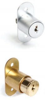 CCL 2069 Series. Length- 7/8", Keying- JVR, Push & Turn Sliding Door Lock