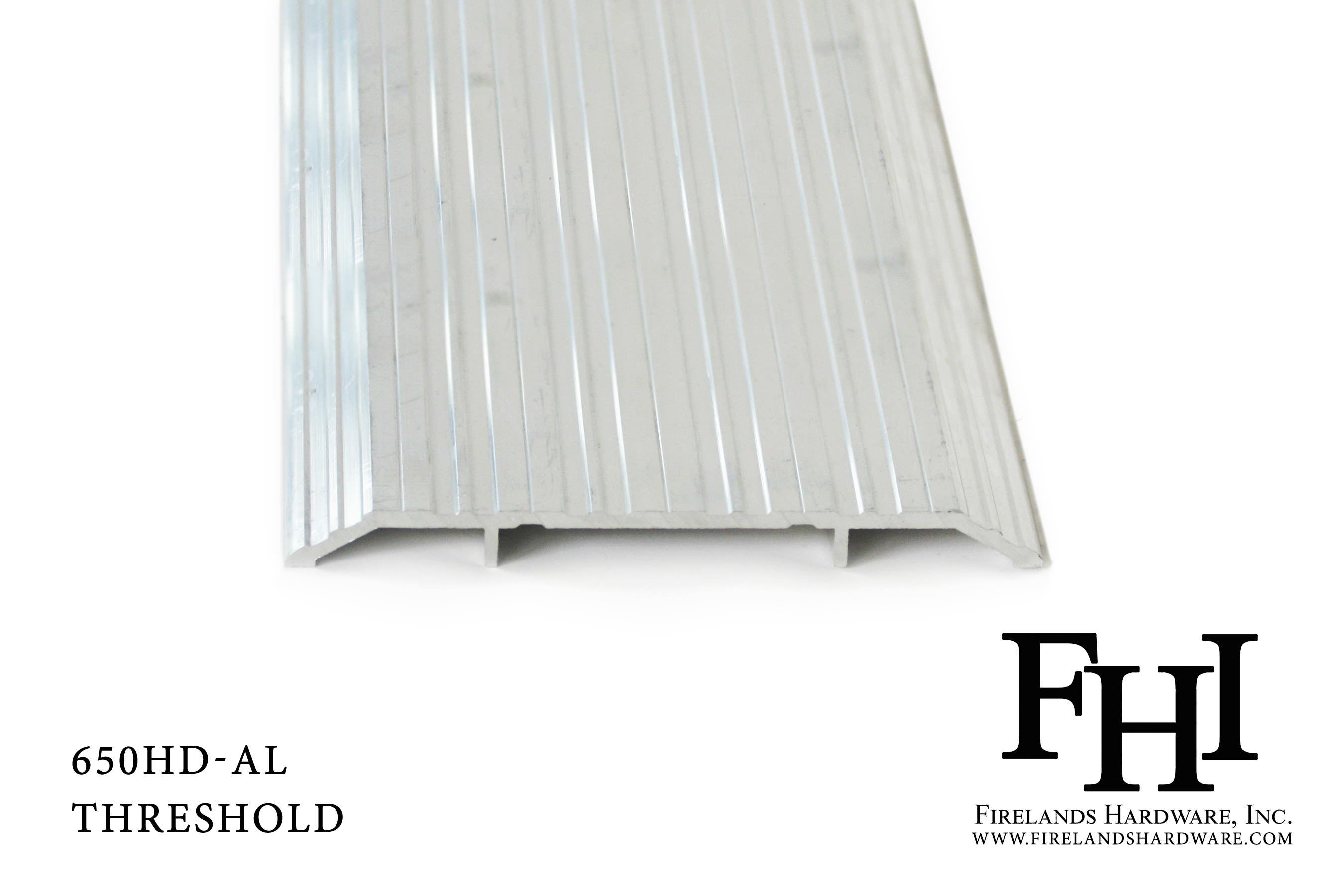 FHI 650HD-AL Heavy Duty Aluminum Threshold, 1/2" Rise, Mill Finish
