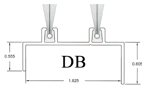 FHI DB-AL Aluminum Door Bottom W/ EPDM Insert, Mill Finish