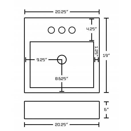 American Imaginations AI-154 Plywood-Melamine Vanity Set In Dawn Grey