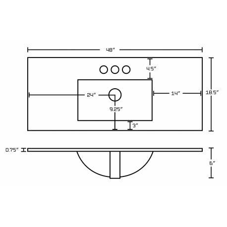 American Imaginations AI-15510 Modern Ceramic Top Set In White Color And Drain