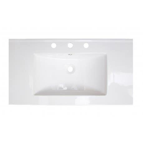 American Imaginations AI-1558 Ceramic Top Set In White Color And Drain
