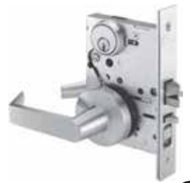 PDQ MR Series Grade 1 Mortise Lock - J Series, Escutcheon Trim