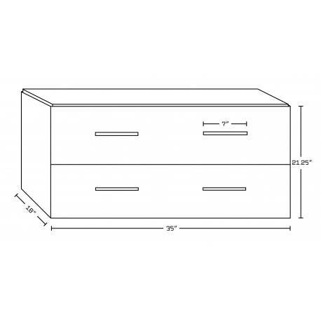 American Imaginations AI160 Plywood-Melamine Vanity Set In Dawn Grey