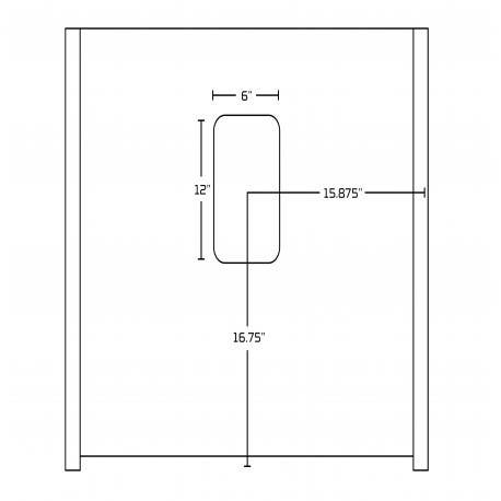 American Imaginations AI-165 Rectangle Birch Wood-Veneer Vanity Set In Distressed Antique Walnut