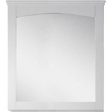 American Imaginations AI-17425 31.5-in.H Modern Plywood-Veneer Wood Mirror, White