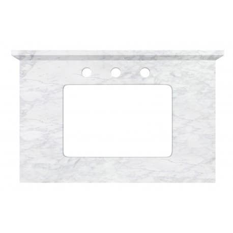 American imaginations AI-1745 Quartz Top In Bianca Carara Color For Single Hole or  8-in. o.c.Faucet